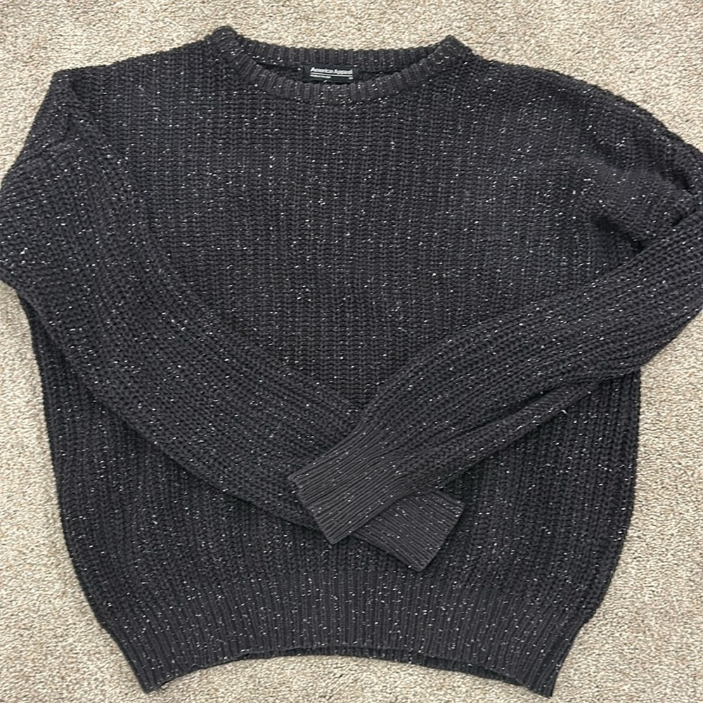Black speckled American apparel sweater